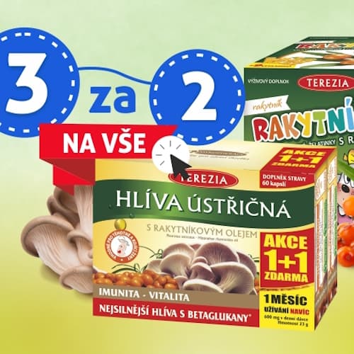 Terezia.eu - akce 3 za 2 na vše