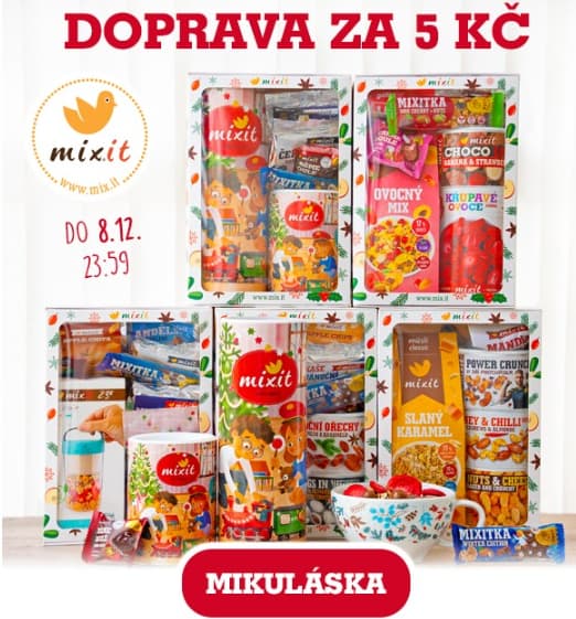 Doprava z MIXIT za 5 korun + extra sleva 5%