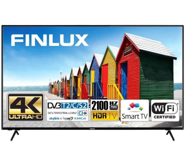 4K Smart TV, Atmos, HDR, 165cm, Finlux