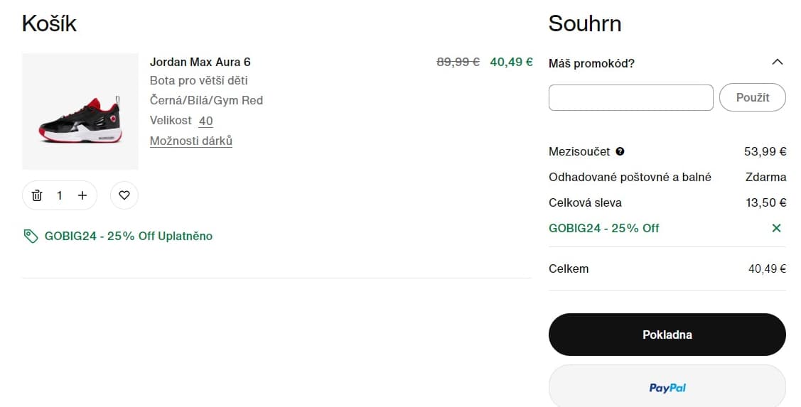 Extra sleva 25% na vše z Nike (i výprodej)