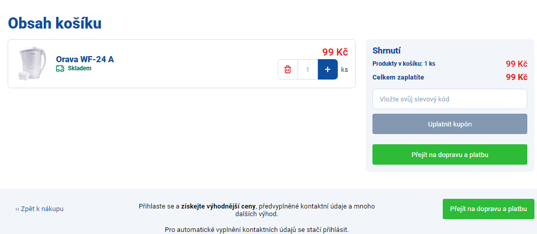 Filtrační konvice Orava WF-24 A