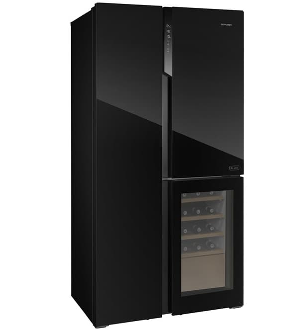 Americká lednice Concept, led, vinotéka, 183cm