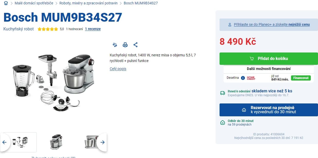 Kuchyňský robot Bosh OptiMUM, 1400 W