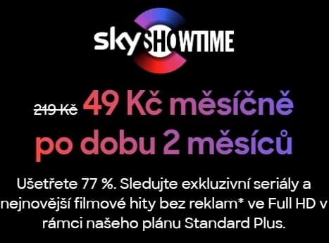 SkyShowTime - měsíčně za 49