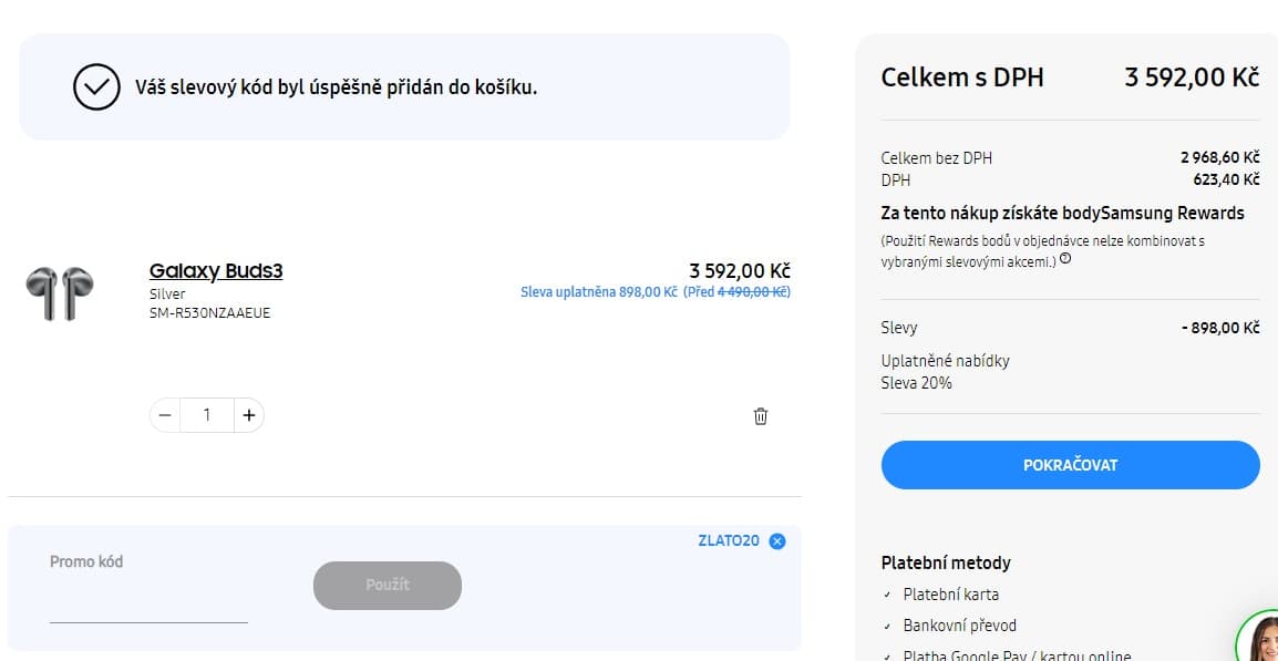 Samsung - sleva 20% na vše
