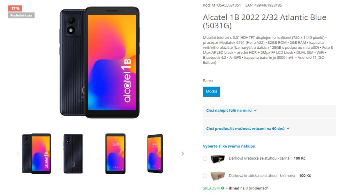 Alcatel 4x 2GHz, 2GB RAM, 5,5", LTE
