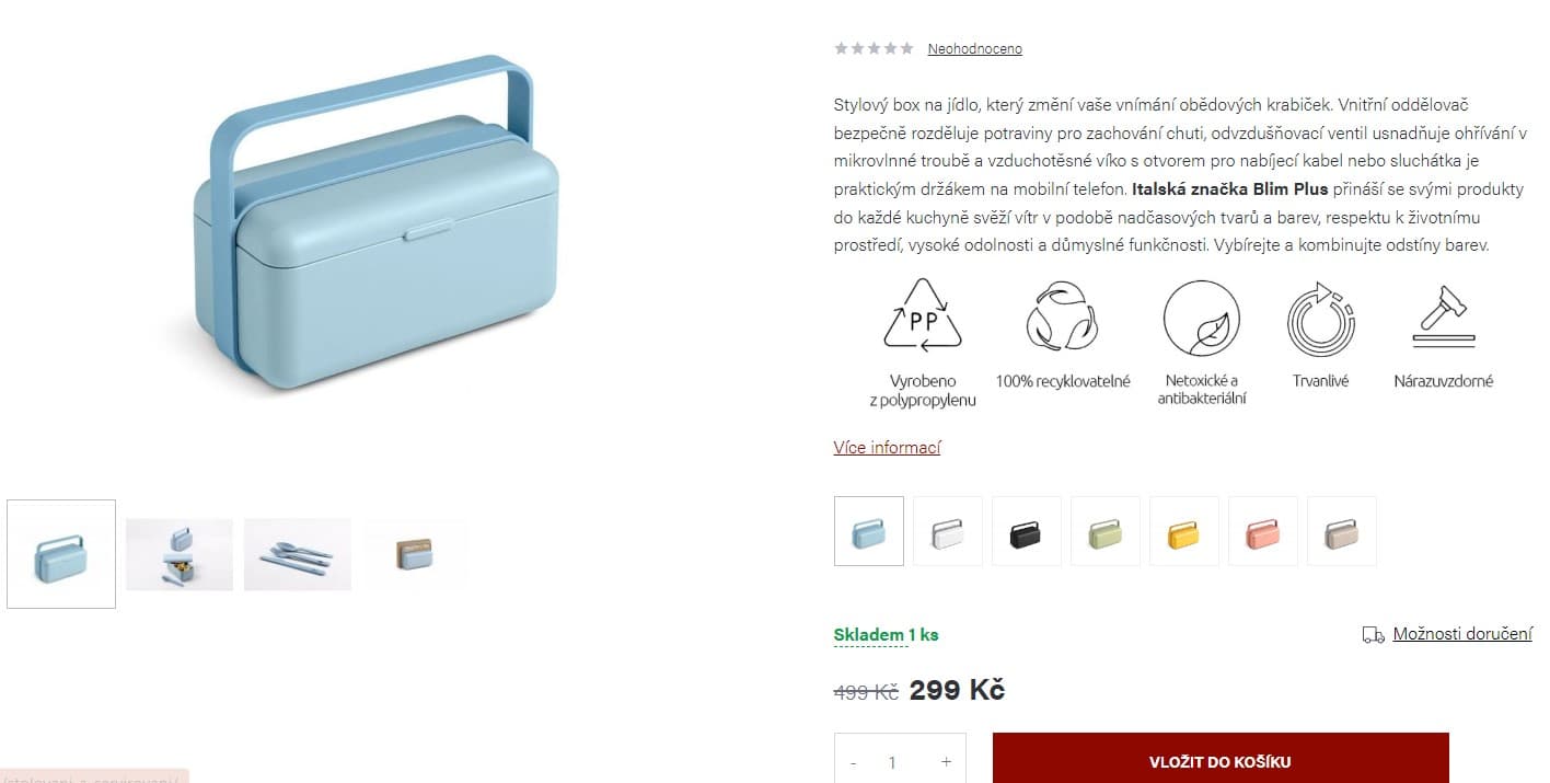 Box na jídlo Bauletto S Light Ocean
