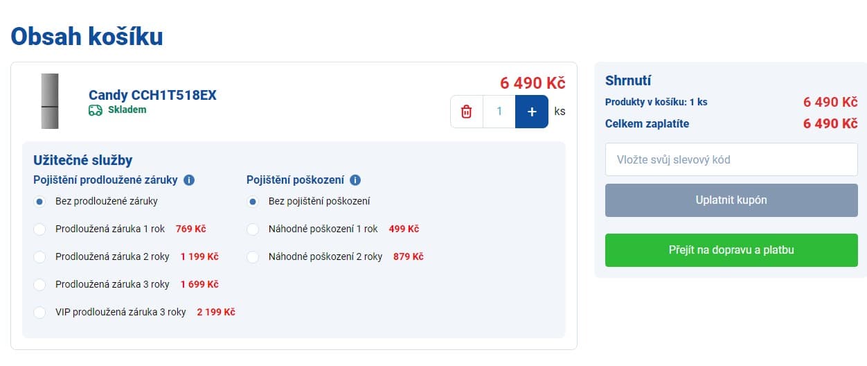 Komb. lednice Candy, 182/71l, TNF