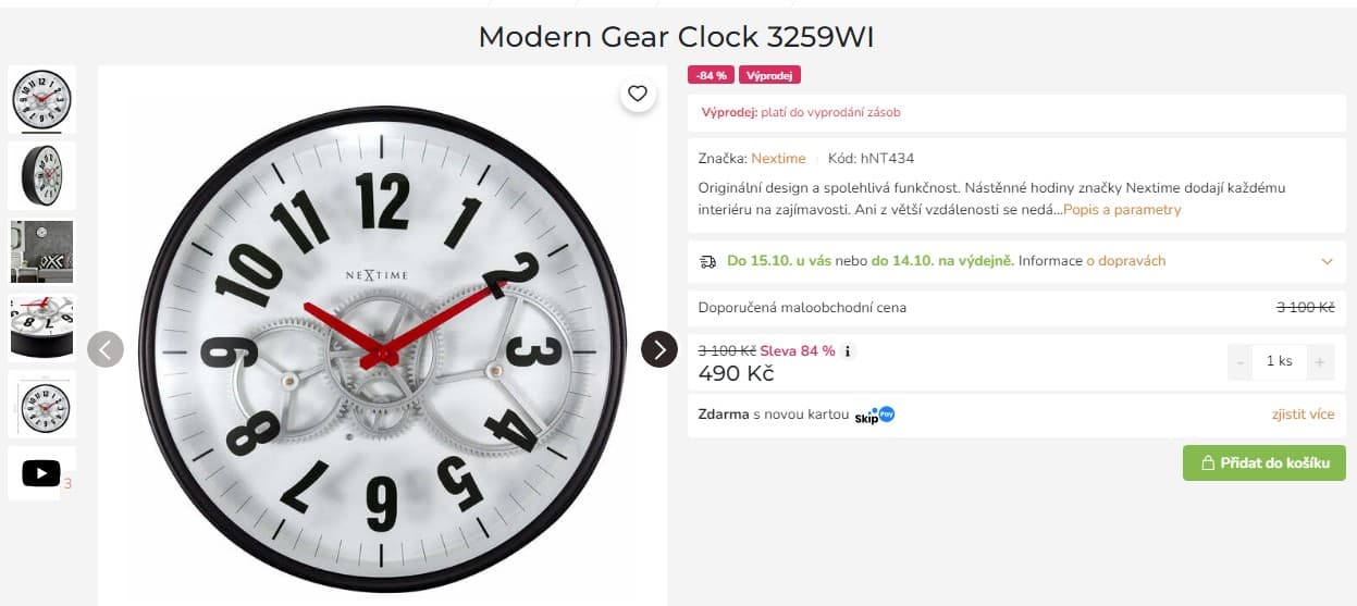 Nástěnné hodiny Nextime, 36 cm