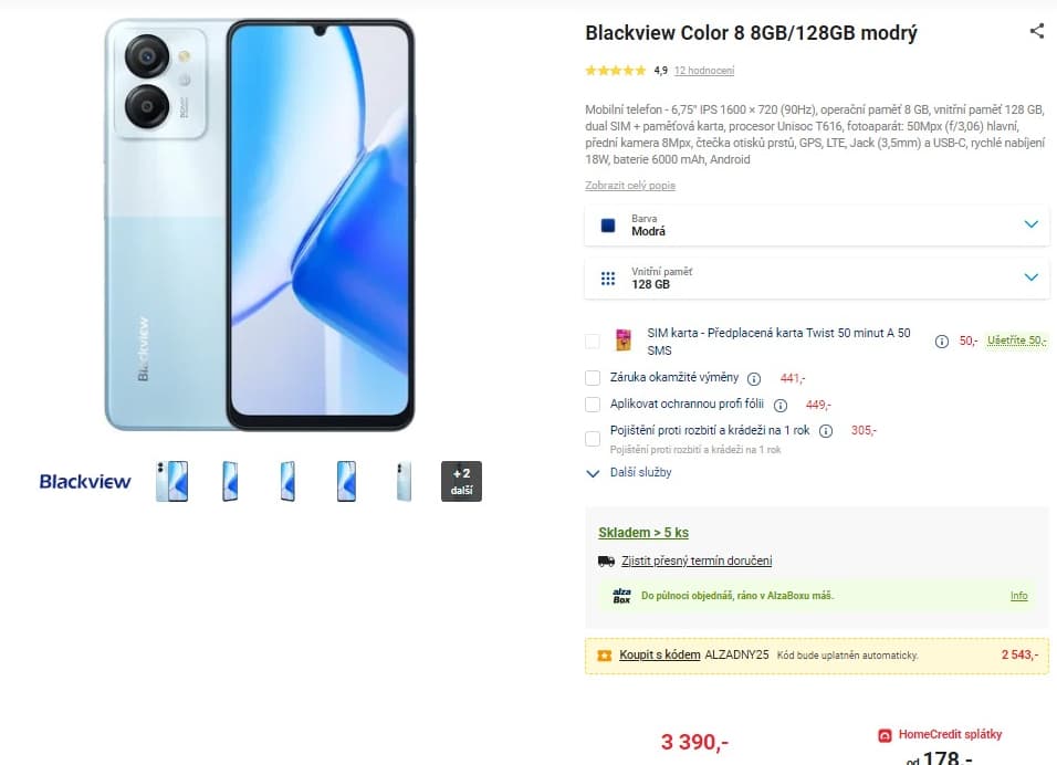Blackview 8x 2GHz, 8GB RAM, 6,75"