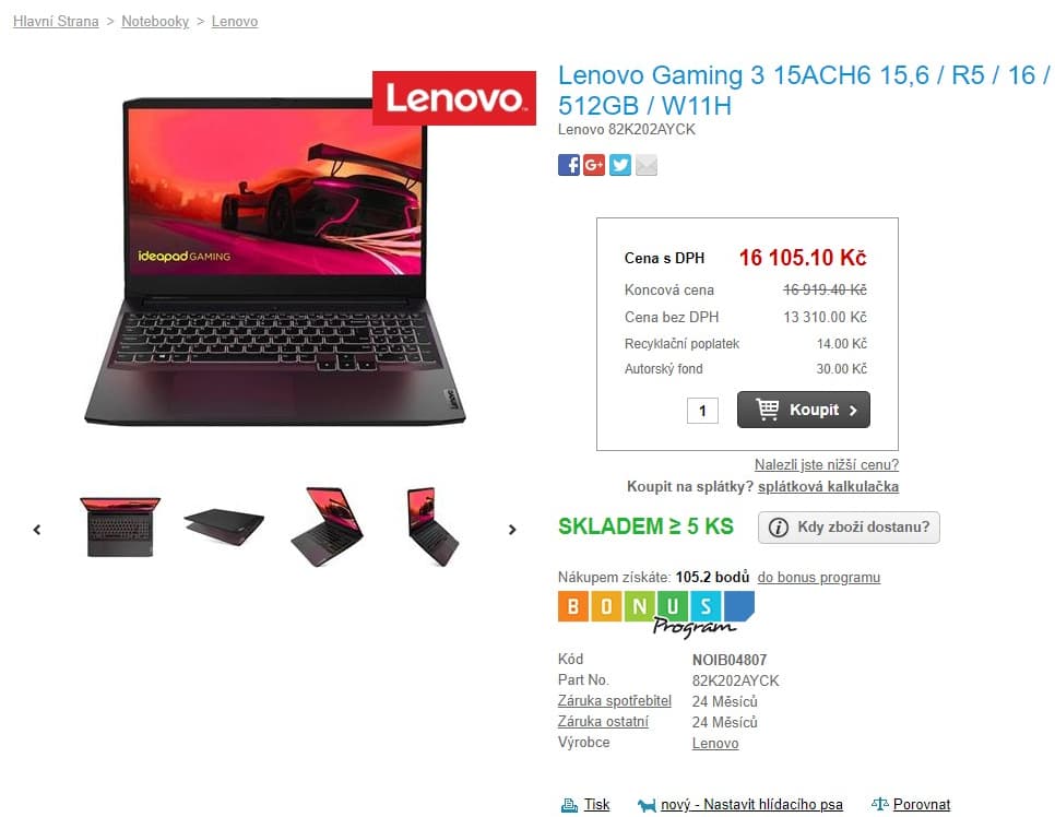 Lenovo 4,2GHz, 16GB RAM, 4GB Nvidia, 15,6"