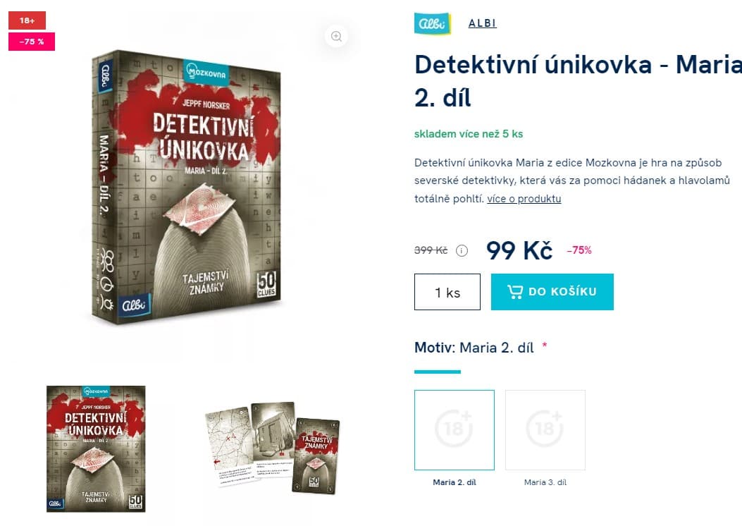 Detektivní únikovka - Maria 2. a 3. díl