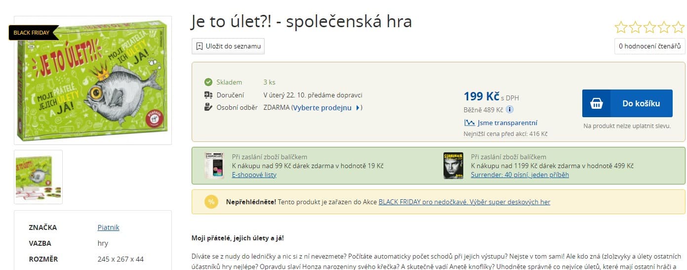 Společenská hra Je to úlet?!