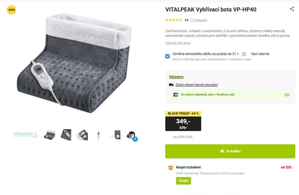 Vyhřívací bota VITALPEAK VP-HP40