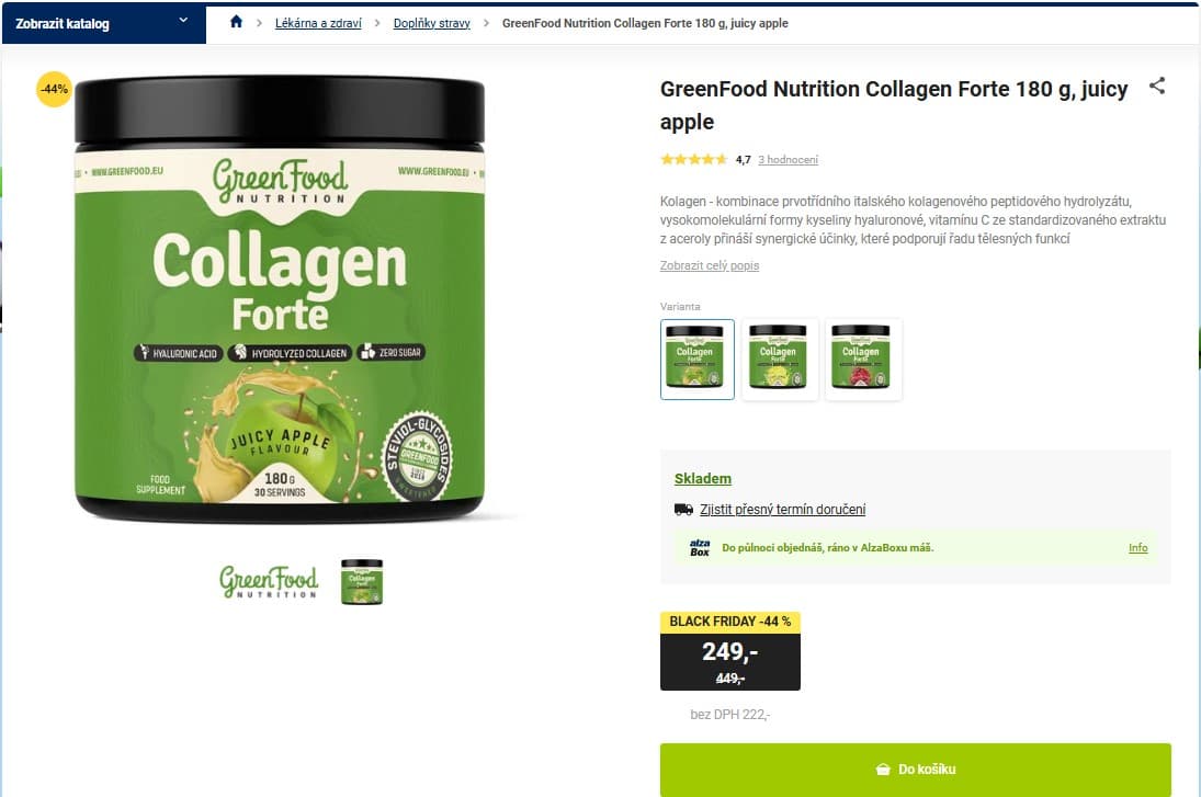 Collagen GreenFood Nutrition Forte 180 g