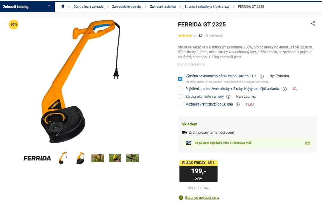 Strunová el. sekačka Ferrida, 250W