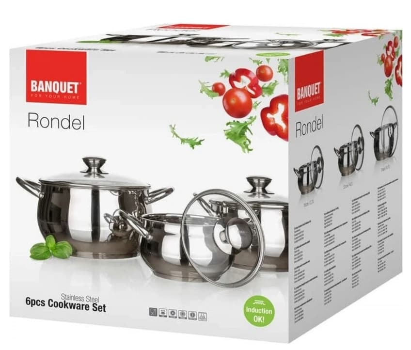 6 dílná sada nádobí Banquet, indukce