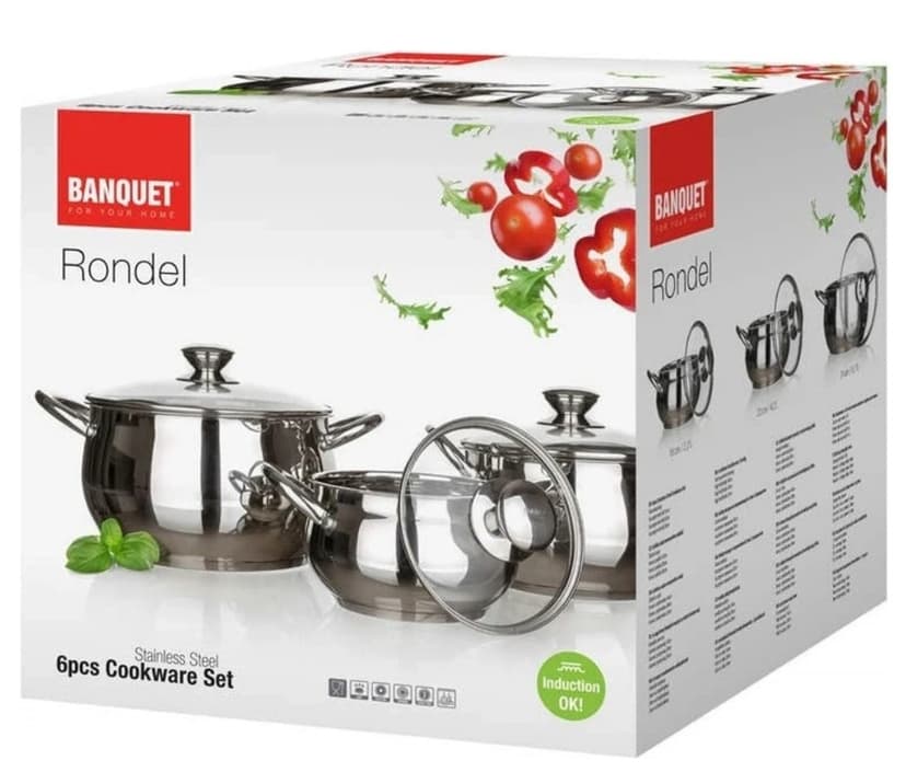 6 dílná sada nádobí Banquet, indukce