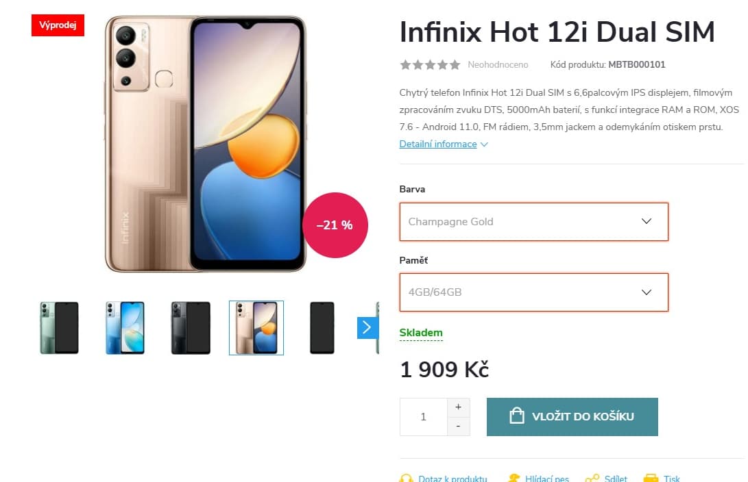 Infinix 4x 2GHz, 4GB RAM, Dual, 6,6"