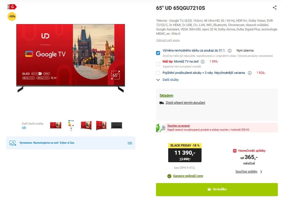 4K Google TV, Atmos, 165cm, UD