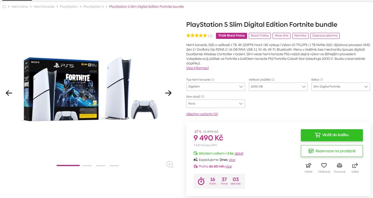 PlayStation 5 Slim 500GB + hra