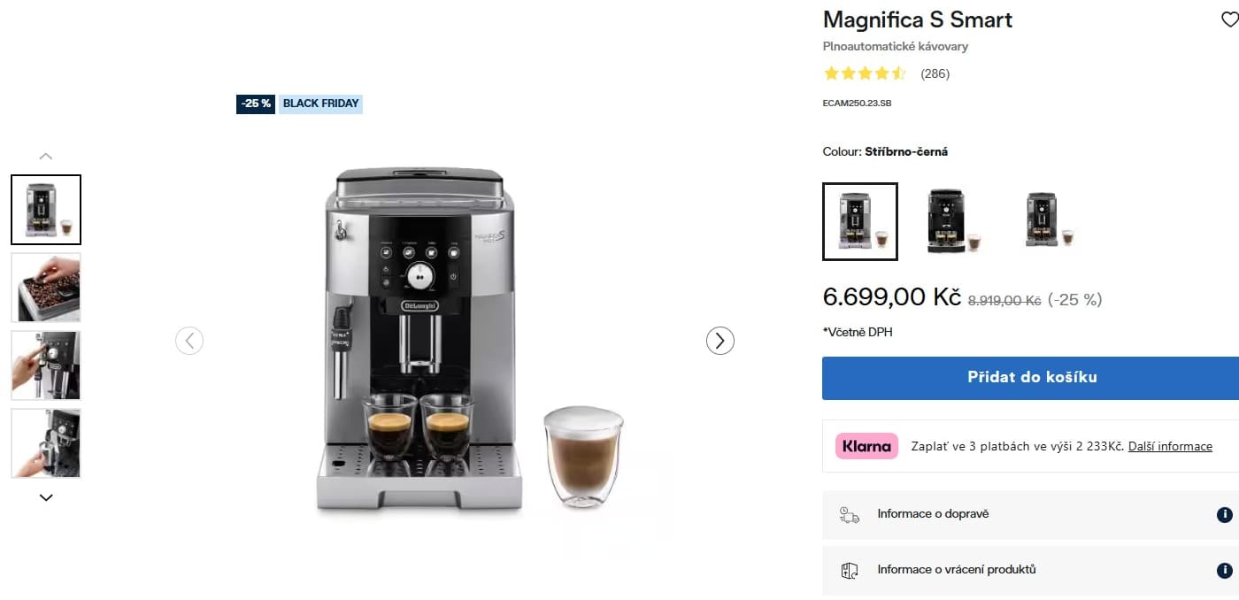 Automatický kávovar De'Longhi Magnifica S