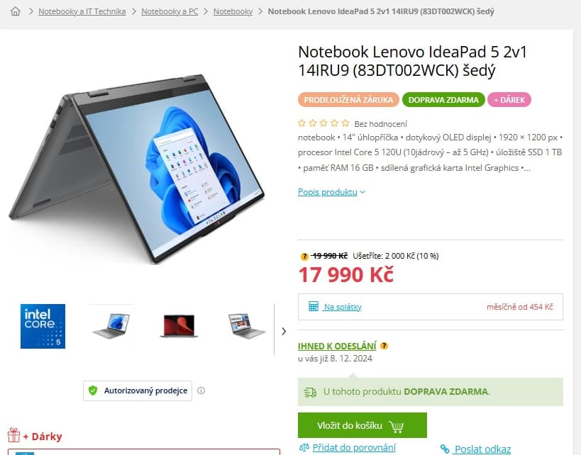 Lenovo 5GHz, 16GB RAM, dotyk 14", 1TB SSD