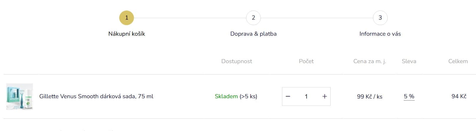 Dárková sada Gillette Venus Smooth