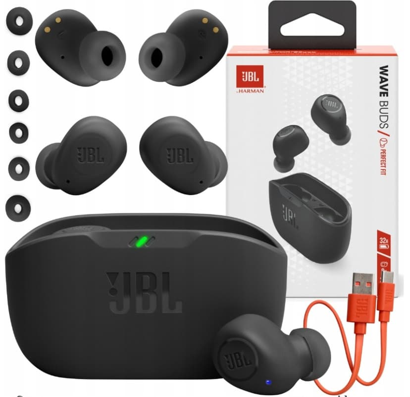 BT sluchátka JBL Wave Buds 32 hod.