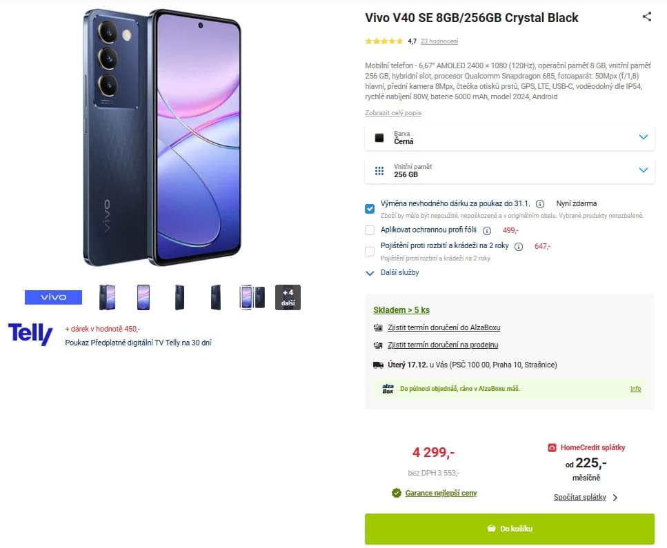 Vivo 8x 2,8GHz, 8GB RAM, 6,67", 256GB