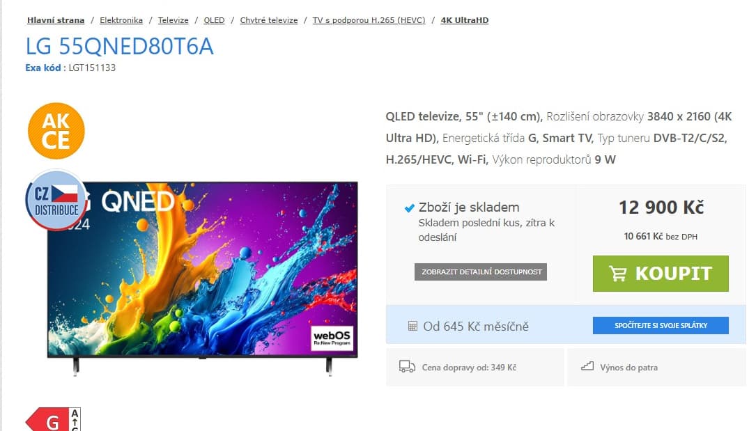 4K QNED Smart TV, 139cm, LG
