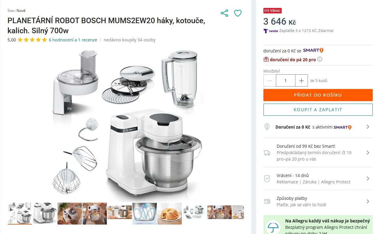 Multifunkční kuchyňský robot Bosch