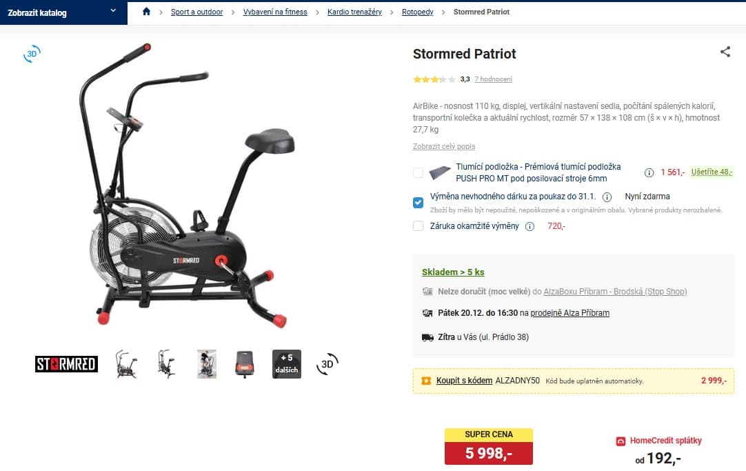 AirBike Stormred Patriot, 110 kg