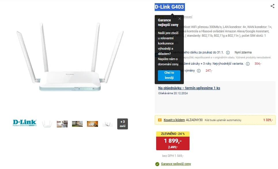 LTE Wifi router D-Link, SIM