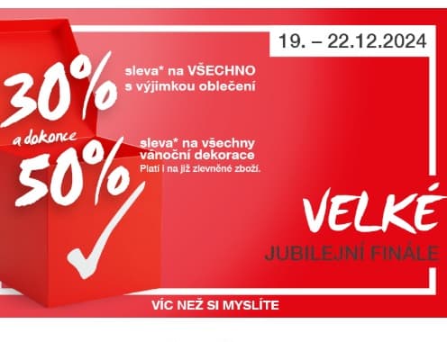 KIK - sleva 50% na dekorace, 30% na vše