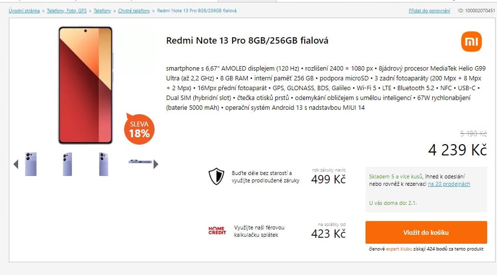 Redmi Note 8x 2,2GHz, 8GB RAM, 5G, NFC, 6,67"