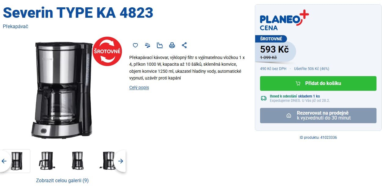 Překapávač Severin KA 4823