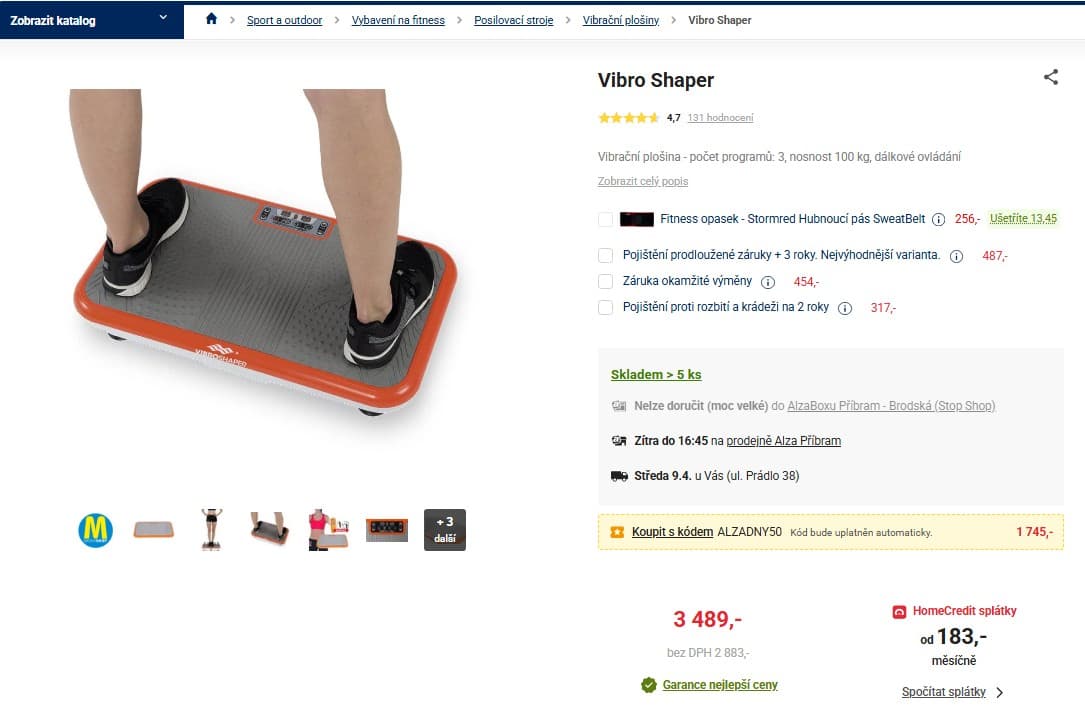 Vibrační plošina Vibro Shaper