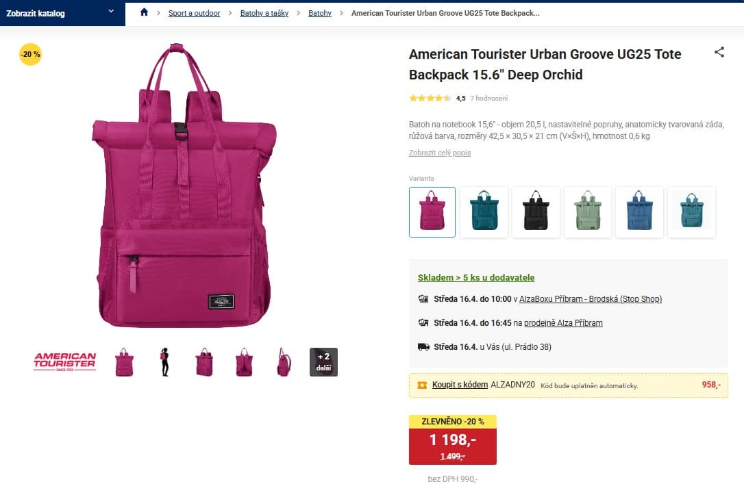 Batoh American Tourister UG25 15.6" 
