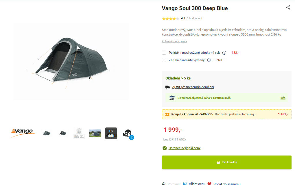 Stan pro 3 osoby Vango Soul
