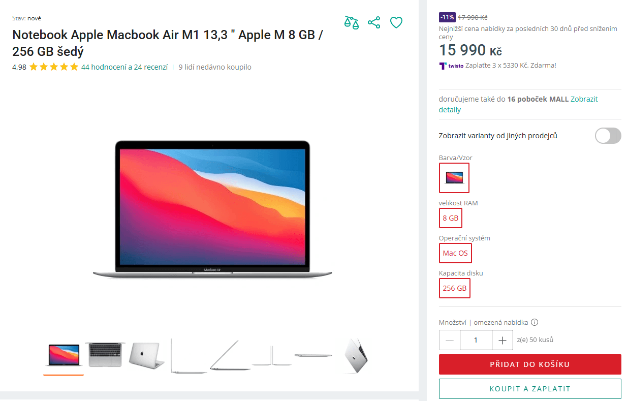 Apple MacBook Air 13,3'', 8/256GB