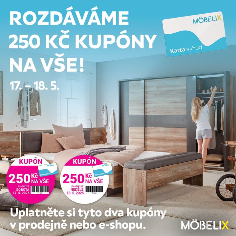 Sleva 250 korun z nákupu nad 251