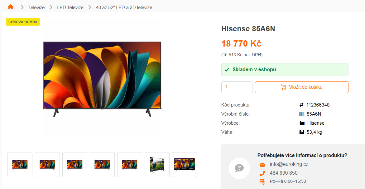 4K QLED TV 215cm Hisense