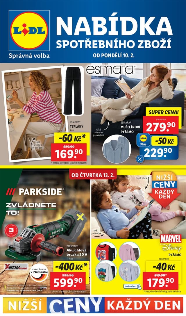 Lidl leták Spotřební zboží 10.-16.2.