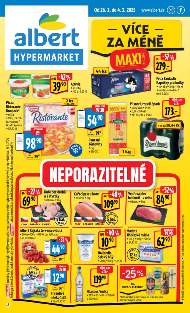 Albert hypermarket leták 26.2. - 4.3.