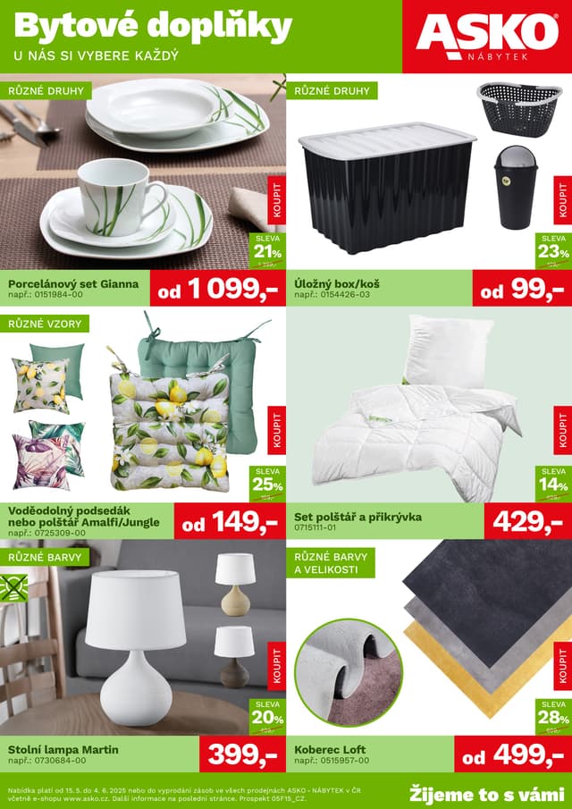 Asko nábytek leták Doplňky 15.5. - 4.6.