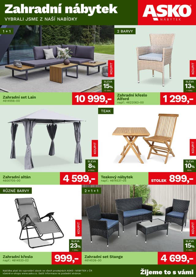 Asko nábytek Zahradní nábytek 6.3. - 31.5.